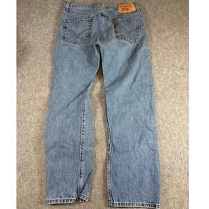 Vintage 90s Levis 501 Denim Straight Jeans Mens 33x30 Blue Cotton Faded USA
